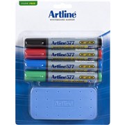 ARTLINE WHITEBOARD STARTER KIT 4 MARKERS ERASER KIT4