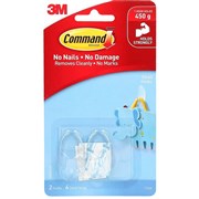 COMMAND CLEAR SMALL HOOK 2 PACK 17092CLR