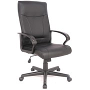 HEMSWORTH EXEC CHAIR HIGH BACK WITH ARMS SOFT RIMMED WHEELS