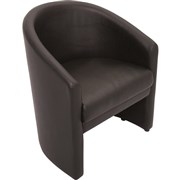 SPACE TUB CHAIR SINGLE SEATER BLACK PU