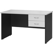 LOGAN STUDENT DESK 1200x600mm With 2 Drawers White  Ironstone