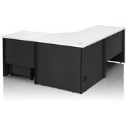 LOGAN WORKSTATION 1800x1800x750mm White  Ironstone