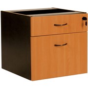 LOGAN FIXED PEDESTAL 1 Drawer 1 File Beech  Ironstone