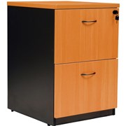 LOGAN FILING CABINET 2 DRAWER Beech  Ironstone