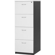 LOGAN FILING CABINET 4 Drawer White  Ironstone