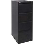 GO 4 DRAWER FILING CABINET H1321xw460xd620mm Black Ripple