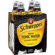 SCHWEPPES TONIC WATER 300ml Glass PK4