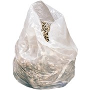 GARBAGE BAGS LARGE 36 LITRE 680X590MM WHITE  BLACK ROLL RL50