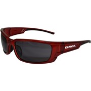 MAXISAFE DENVER SAFETY GLASSES Smoke Lens with Red Frame