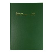 COLLINS FINANCIAL YEAR DIARY A4 2 DAYS TO PAGE GREEN 1ST JULY  30TH JUNE