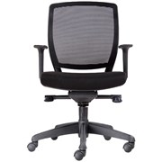 RAPIDLINE HARTLEY TASK CHAIR PROMESH MEDIUM BACK BLACK