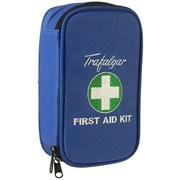 TRAFALGAR VEHICLE FIRST AID KIT VEHICLE LOW RISK SOFT CASE BLUE