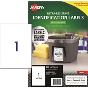 L7917 AVERY LABEL A4 1UP ULTRA HEAVY DUTY PK10