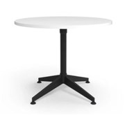 RAPIDLINE ESTILLO DISC BASE ROUND TABLE 900D X 755MMH WHITE TOP BLACK BASE