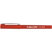 ARTLINE 200 FINELINER PENS 04MM DARK RED PACK OF 12