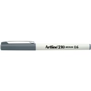 ARTLINE 210 FINELINER PENS 06MM GREY PACK OF 12