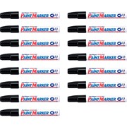 ARTLINE 400 PAINT MARKERS 23MM BULLET BLACK PACK OF 15