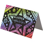 ZART SCRATCH GREETING CARDS BRIGHT RAINBOW COLOUR PACK OF 30