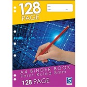 SOVEREIGN A4 BINDER BOOK 8MM RULED 128 PAGE
