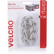 VELCRO BRAND HOOK  LOOP SPOTS STICK ON DOTS 22MM WHITE PK40