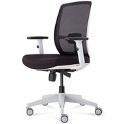 RAPIDLINE LUMINOUS MESH CHAIR BLACK FABRIC WHITE FRAME