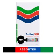 ARTLINE 100 PERMANENT MARKERS ASSORTED PACK OF 6