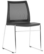 VINN STACKING MESH CHAIR BLACK SLED BASE