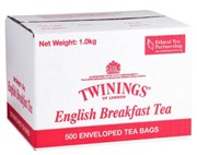 TWININGS TEA BAGS ENVELOPED English Breakfast Carton 500