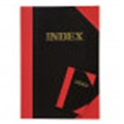 A5 RED  BLACK HARDCASE NOTEBOOK INDEXED 200 PAGE