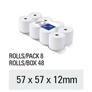 THERMAL EFTPOS ROLLS 57X57X115MM ROLL 194852