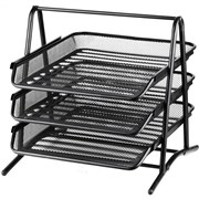 ITALPLAST MESH DOCUMENT TRAY 3 TIER BLACK