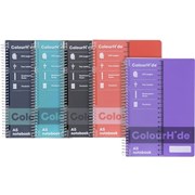 MARBIG COLOURHIDE NOTEBOOKS A5 200 PAGE ASSORTED SIDE SPIRAL BOUND