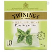 TWININGS HERBAL INFUSIONS PURE PEPPERMINT 10 SERVES 10G TEA PK10