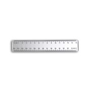 6 INCH PLASTIC RULER 15CM CLEAR 20109
