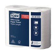 TORK ULTRA LONG PAPER TOWEL TRIPLE LENGTH 156SHT CTN8 PERF