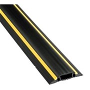 30 X 10MM X 18M BLACK AND YELLOW HIVISIBILITY CABLE FLOOR COVER