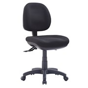 TYPIST CHAIR BLACK FABRIC 3 LEVER MEDIUM BACK NO ARMS P350MB