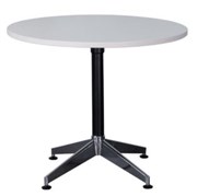RAPIDLINE TYPHOON ROUND MEETING TABLE 900D X 730MMH WHITE TOP BLACK BASE