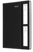 COLLINS BELMONT DIARY 2 DAYS TO PAGE A5 WINDOW FACED BLACK 2027
