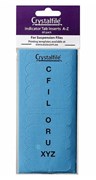 CRYSTALFILE CRYSTAL TAB INSERTS Blue PK60 NEW STYLE ROUNDED OVAL